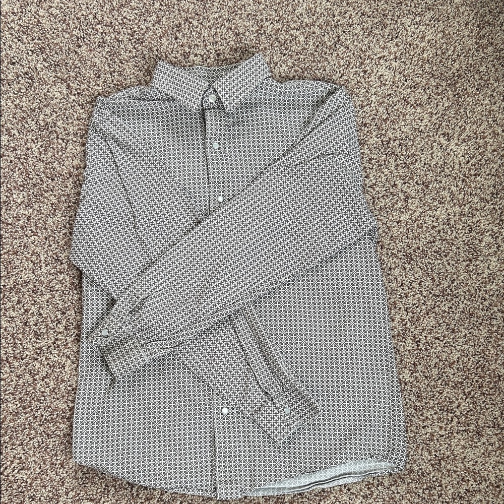 Roper Black and White boys Button Down Shirt